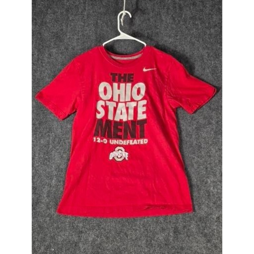 Nike Ohio State Buckeyes Mens Small Red 12-0‎ Undefeated Graphic T-Shirt College